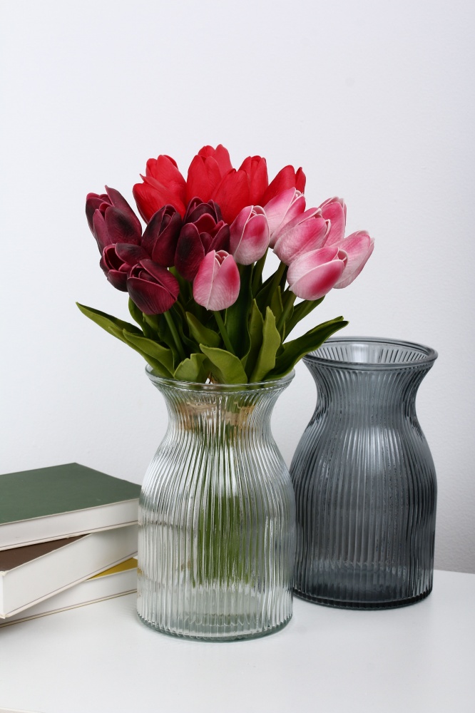 Ваза стеклянная Sensio Lines 20 см прозрачная 20 vertical stripes