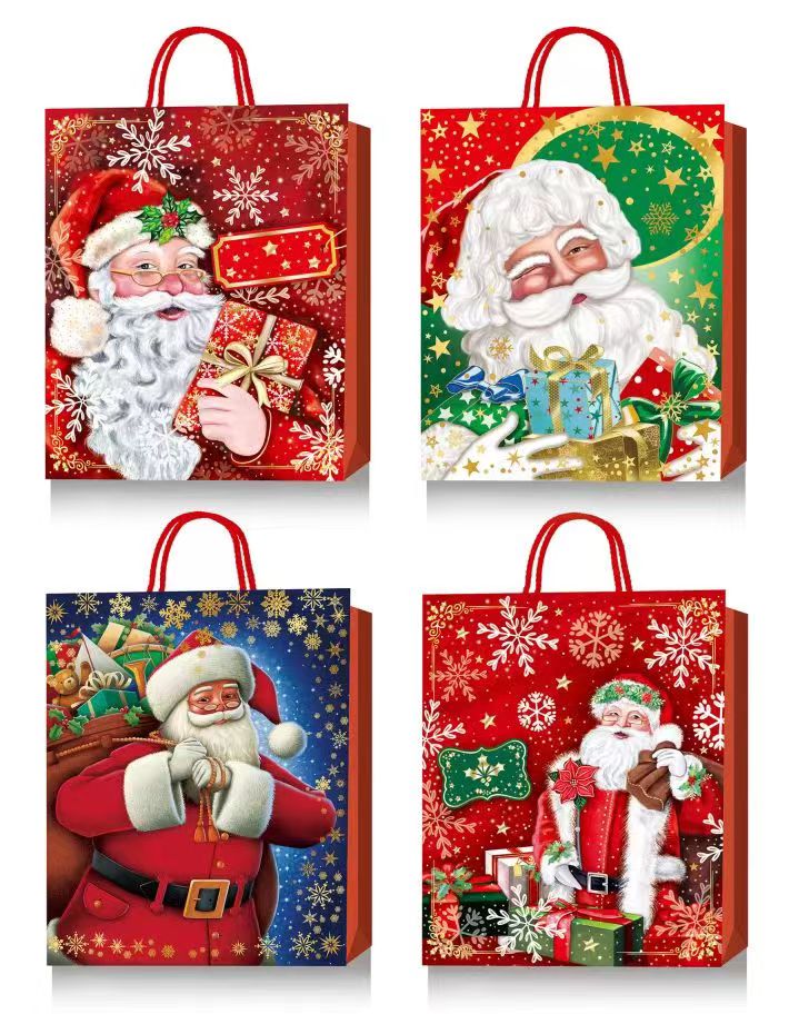 Пакет подарочный новогодний квадратный 38х38х20 см Happycom International