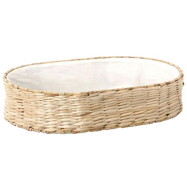 Кошик овальний 30х17х7 см світло-сірий