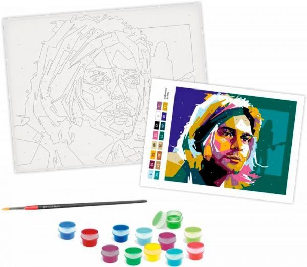 Набір, техніка акриловий живопис за номерами Курт Кобейн Rosa Start 