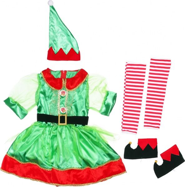 Костюм дитячий карнавальний КАРНАВАЛІЯ Ельф для дівчинки р.110 – 120 зелений 