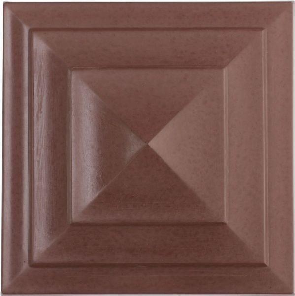 Крышка на столб Пагода 400x400x140 мм бордовый Вилес 