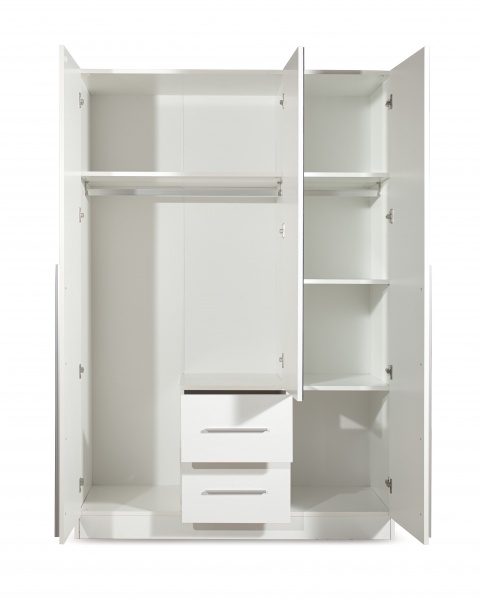 Шкаф с зеркалом Embawood Крефелд 1360х1990х560 ДСП белый 