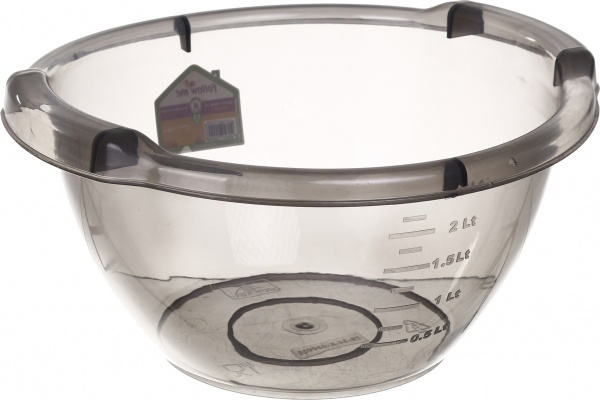 Миска кругла напівпрозора сіра 2,5 л Follow Me