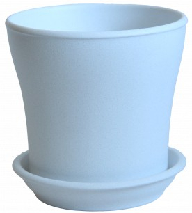 Вазон керамический Ориана-Запорожкерамика Вуаль №3 крошка круглый 1 л белый матовый (071-1-034) 