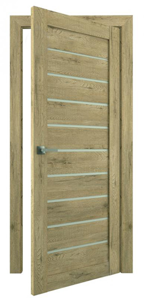 Дверное полотно Dverona 502 ПГ 800 мм дуб античный 