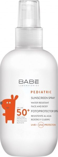 Спрей солнцезащитный BABE Laboratorios Детский водостойкий для лица и тела SPF 50+ 200 мл