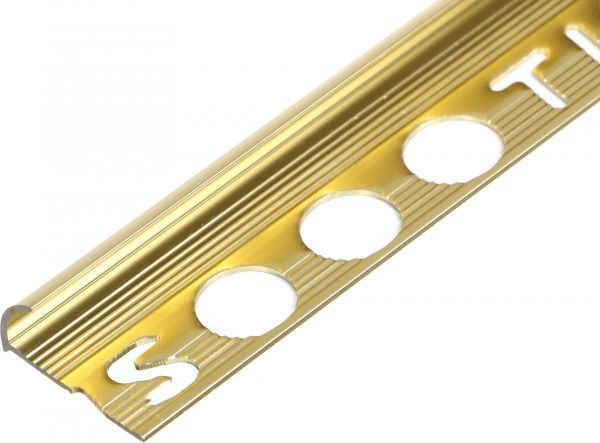 Поріжок алюмінієвий НАП10 анодований TIS приховане кріплення 2700 мм золото 