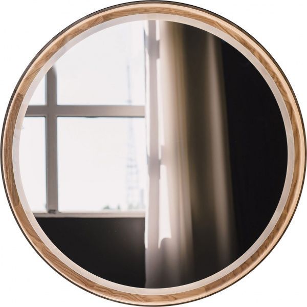 Дзеркало з вбудованим підсвічуванням SG LED ARCHES D600 мм в рамі ясен світлий 