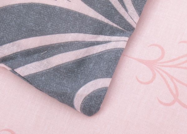 Комплект постільної білизни Limoges сімейний сіро-рожевий UP! (Underprice) 