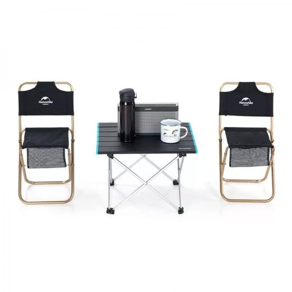 Стол Naturehike складной NH19Z008, алюминий, Размер L, черный