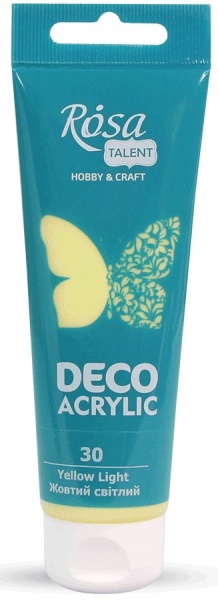 Акрил для декору Жовтий світлий 75 мл Rosa Talent