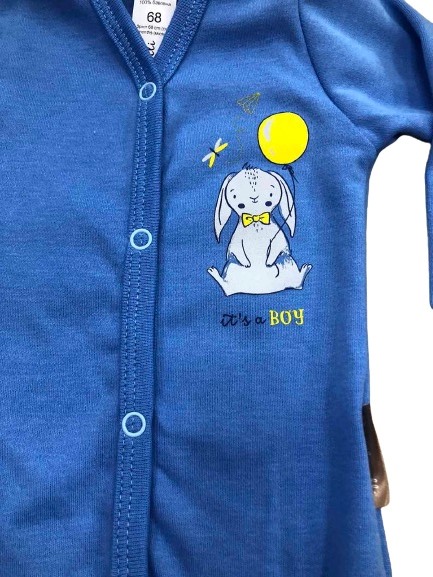 Боди детское для мальчика Bambinelli р.62 синий Б302-6 