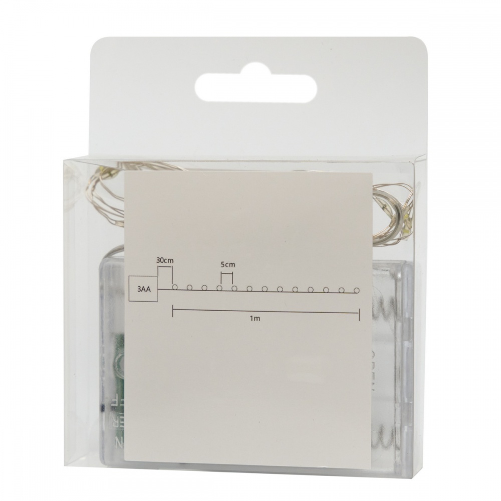 Электрогирлянда Девилон на батарейках светодиодная (LED) 20 ламп 1 м (720544)