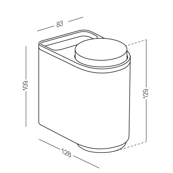 Стакан для зубних щіток MVM BP-20 white/black