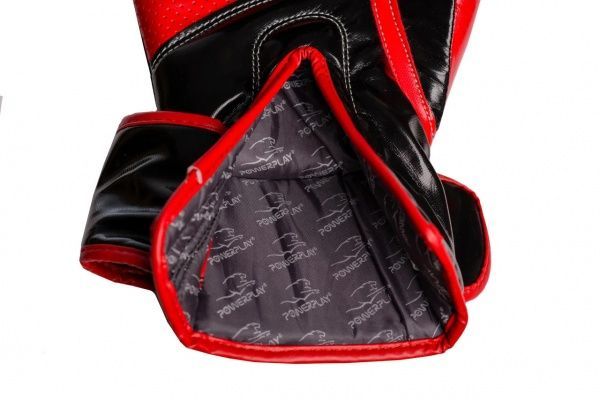 Боксерские перчатки PowerPlay р. 14 3017_14 черный с красным