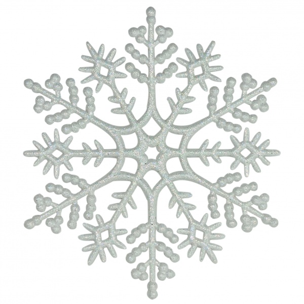 Елочная игрушка Сніжинка Класика d 12 см белый