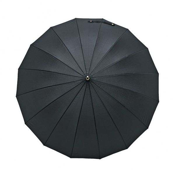 Зонт-трость KRAGO 16 спиц черный 