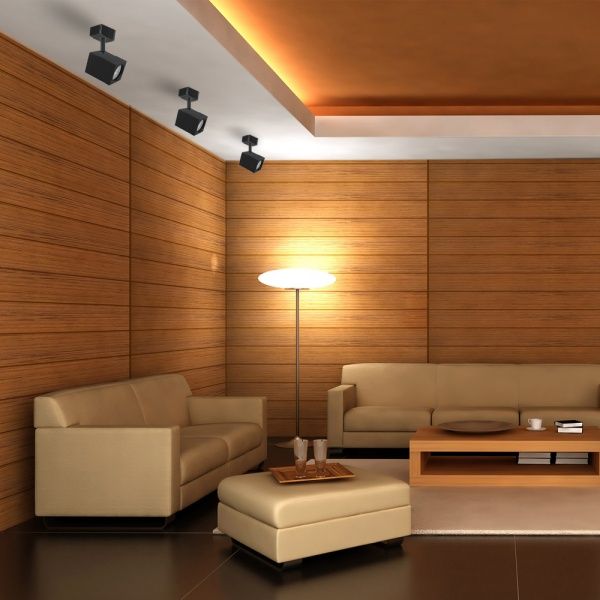 Трековый прожектор LightMaster MR16/GU10 35 Вт черный MLT207 чорний 