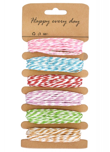 Набір стрiчок для пакування 19332 6 шт. 0,3 см 5,5 м різнокольоровий 