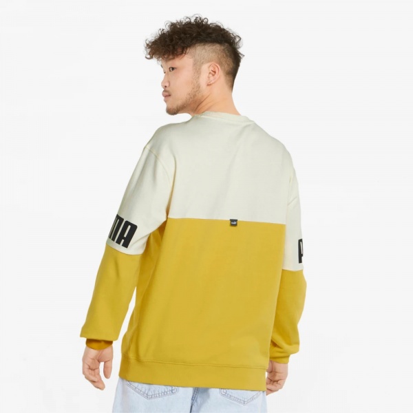 Свитшот Puma POWER COLORBLOCK CREW 84800831 р. S желтый