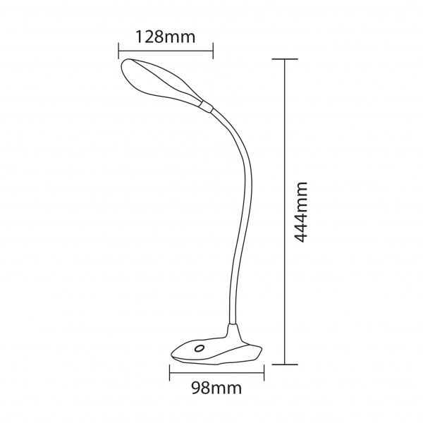 Настільна лампа акумуляторна HOROZ ELECTRIC ASLI 1x9 Вт без цоколя білий 049-035-0009-010
