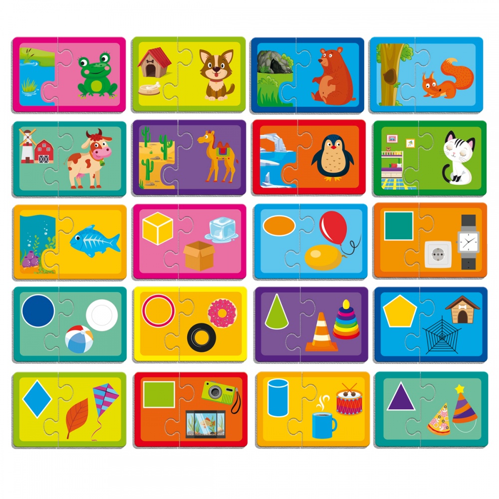 Пазлы-половинки Vladi Toys Найди пару. Кто где живет? На что похоже? VT5003-03