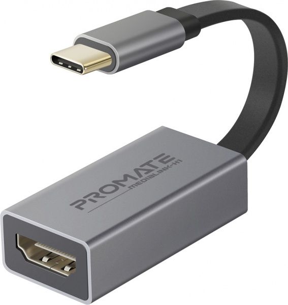 Кабель Promate USB Type-C – HDMI сірий 