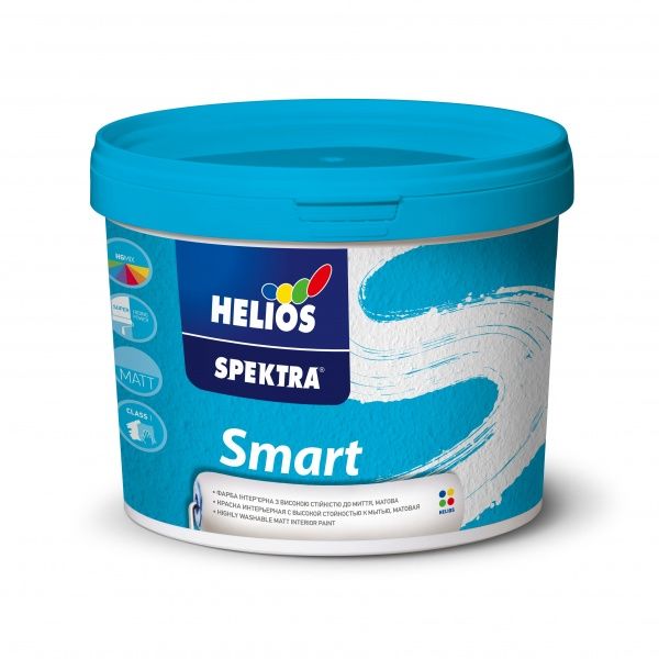 Краска интерьерная акриловая SPEKTRA Spektra Smart B1 мат белый 2л 