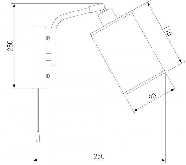 Бра Strotskis Duetto 70072/1 1x40 Вт E14 чорний 