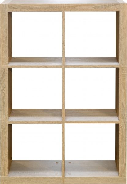 Стелаж двосторонній Inteo Кубус МІКС 2х3 792x1146x290 мм дуб сонома 
