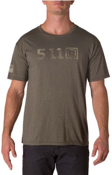 Футболка 5.11 Tactical р. XL [223] Military Green Heather 