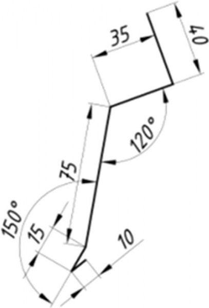 Планка карниза QUEENTILE Coffe малая 2 м 