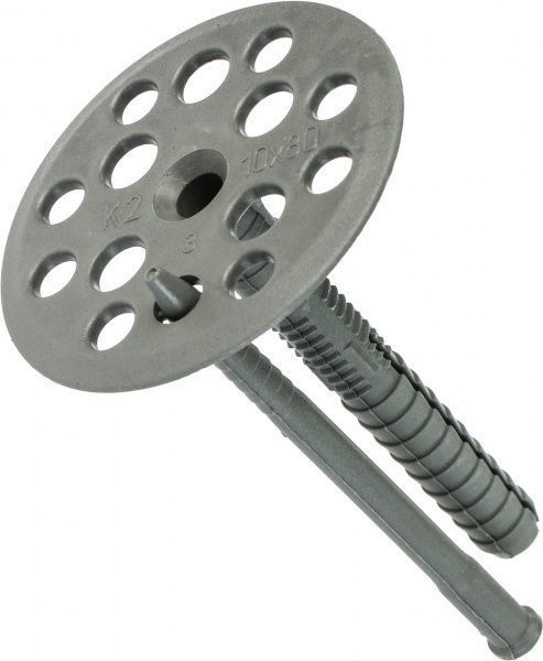 Дюбель для теплоизоляциидля пенопласта с пластиковым гвоздем 10x80 мм 100 шт.