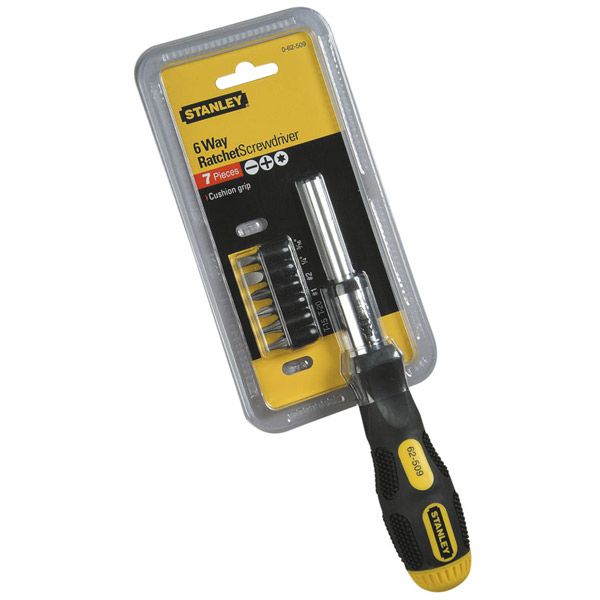 Отвертка реверсивная Stanley 0-62-509 + 6 насадок