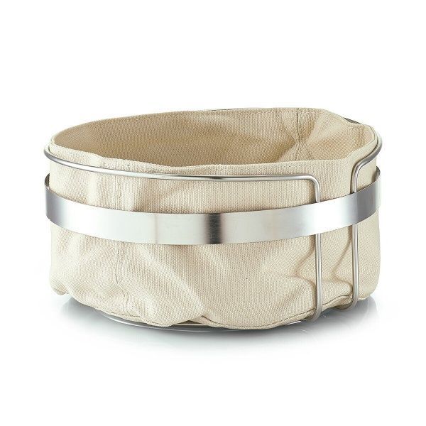Кошик хлібний метал хромований/бавовна Ø22x10,8 см 27248 Zeller