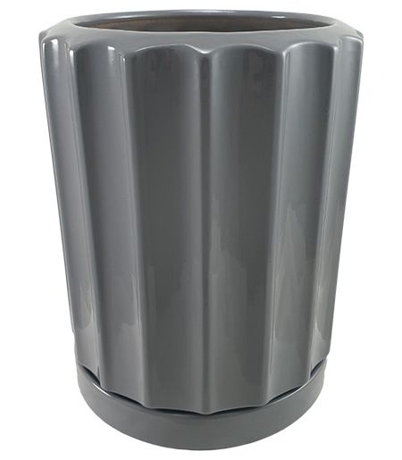 Горшок керамический Резон Шафран круглый 3,8 л серый (Р284сір) 