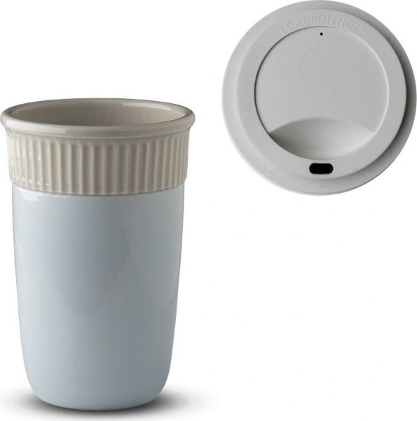 Чашка 300 мл небесна блакить з силіконовою кришкою 2FK9530 Optimo G.Benedikt