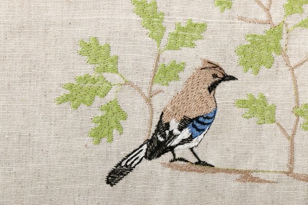 Рушник кухонний Птахи Сойка 45x65 см Галерея льону сірий 