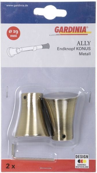 Наконечник Gardinia Ally Конус набірний d19 мм антична латунь 2 шт. 