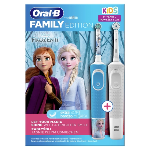 Електрична зубна щітка Oral-B Family Edition, 2 шт: Vitality & Kids Крижане Серце 2