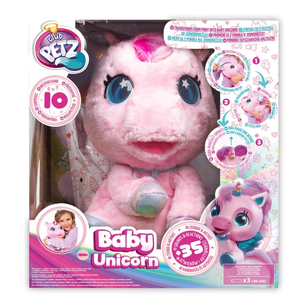 Игрушка интерактивная MY BABY UNICORN Единорог розовый IMC093881P