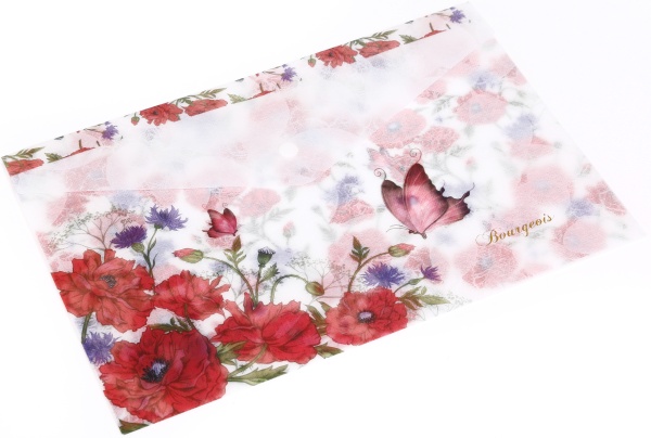 Папка-конверт на кнопке А4+ P0139 в ассортименте Bourgeois 