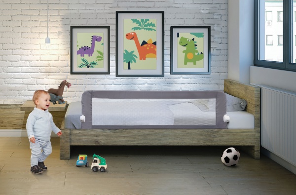 Бар'єр для ліжка DreamBaby Nicole 150х50 см сірий