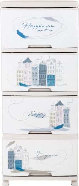 Комод пластиковая Vivendi Happiness кремовий 955x395x465 мм