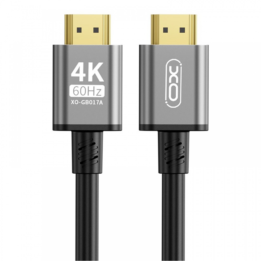 Кабель Xo GB017A-HDMI to HDMI v2.0 3 м сріблястий (GB017A-HDMI.tranish)