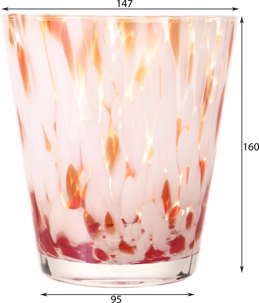 Ваза скляна Wrzesniak Glassworks Confetti 16 см помаранчева 27-1061C