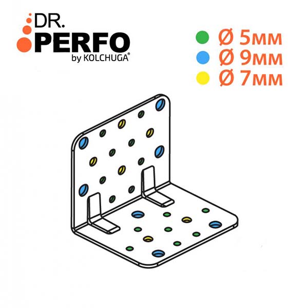 Уголок перфорированный Kolchuga равносторонний 80x80x100 мм 2,5 мм