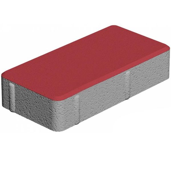 Тротуарная плитка Золотой Мандарин Кирпич красный 200х100х40 мм