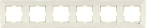 Рамка шестиместная Viko Meridian 85x485 мм горизонтальная крем 90979016-WH